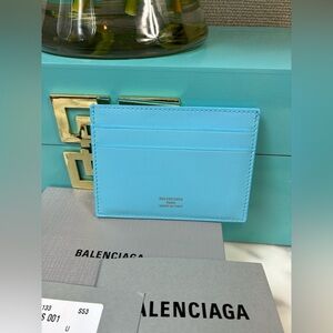 Balenciaga Sky Blue Envelope Card ID Holder Wallet - NWT w/ Dustbag & Box - $305